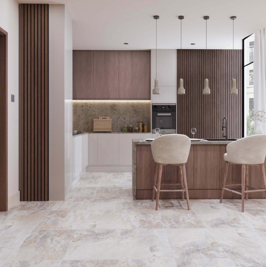 Keystone Cream Stone Effect Tiles 600x400x8.5mm