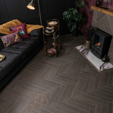 Ancona Chocolate Wood Effect Tile 80x442x8.5mm