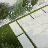 Calcatta Gold Matt Marble Effect Outdoor Tiles 610x610x20mm