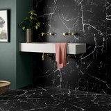 Genova Black Matt Marble Effect 600x600x9mm