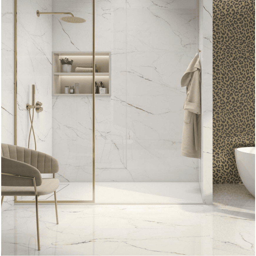 Leviglass Torano Dorado Marble Effect Tile 1200x600x10.5mm – TF TILES