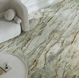 Abstract Rectified Polished Porcelain Green Tiles 1200x600x8mm