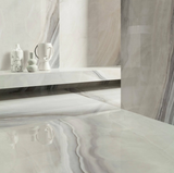 White Opal Polished Marble Effect Tiles 1200x600x8mm