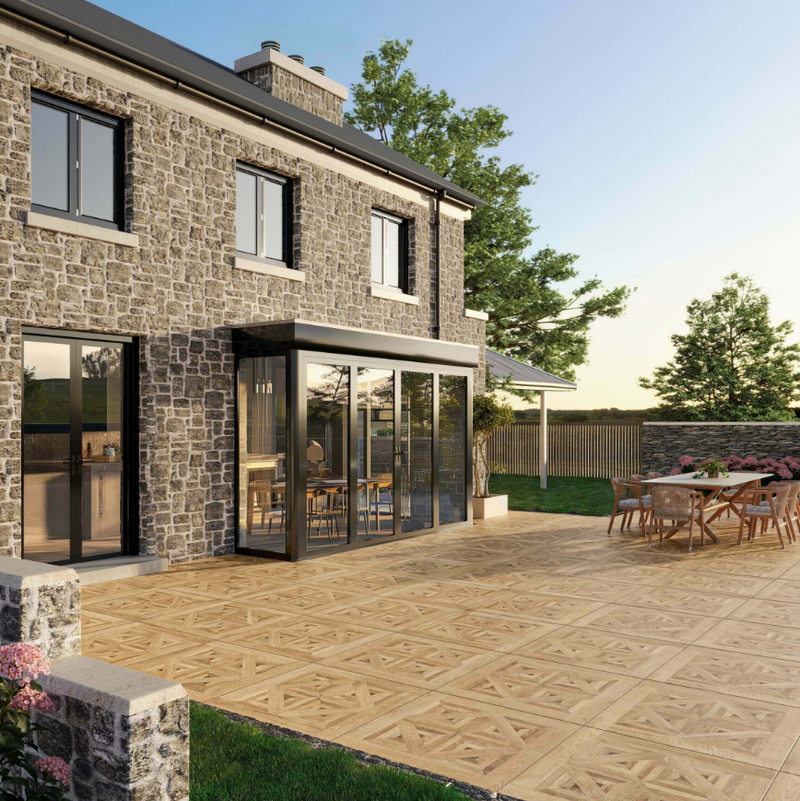 Old Manor Classico Honey Oak Outdoor Tiles 900x900x20mm