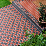 Victorian Red & Black Chequer Mosaic 291x291x5mm