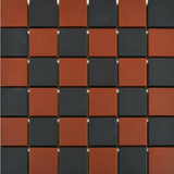 Victorian Red & Black Chequer Mosaic 291x291x5mm