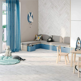 Alpine White Wood Effect Tile 598x185x8mm