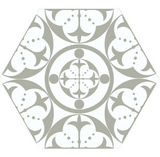 Carnaby Hexagon Decor Grey Tile 285x330x9mm