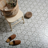 Carnaby Hexagon Decor Grey Tile 285x330x9mm