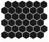 Pixel Black Hexagon Matt 321x278x5mm