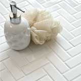 Pixel White Herringbone Gloss 22x73mmx6mm