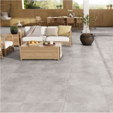 Plaster Grey Concrete Effect Outdoor Tiles 595x595x20mm