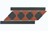 Victorian Mosaic Red & Black Border 264x118x5mm