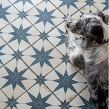 Vintage Blue Star 450x450x10mm