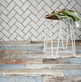 Vintage Blue Wood Effect Tile 600x150x9mm